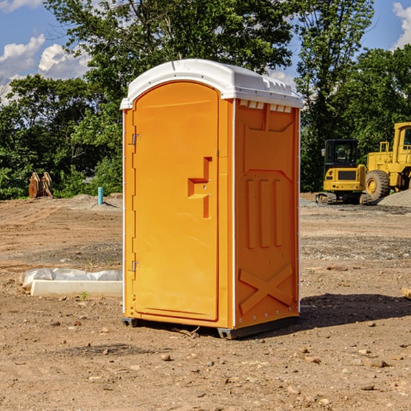 how often are the portable restrooms cleaned and serviced during a rental period in Marion NC